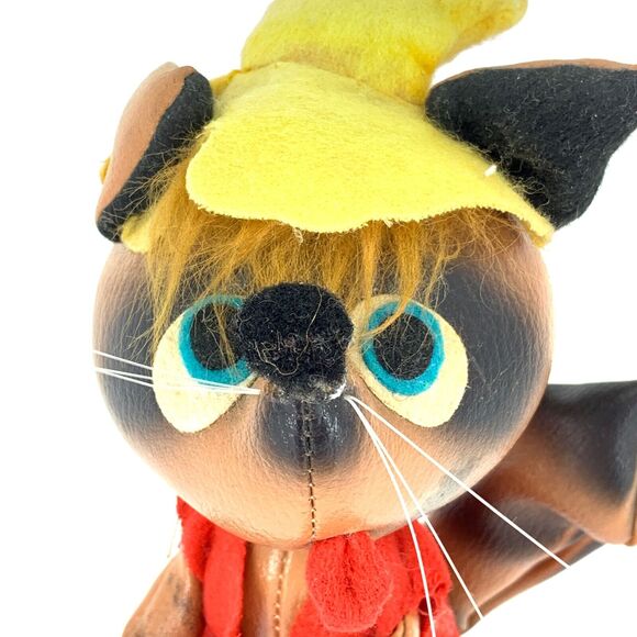 Vintage Dakin Dream Pet Leather Made in Japan Sawdust Filled Animal - Picture 3 of 6